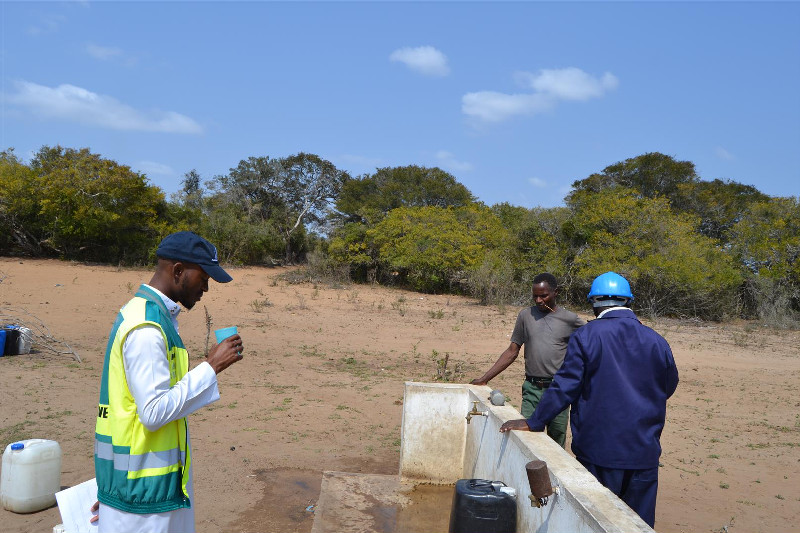 The water supplied by the borehole is filtered and fit for human consumption